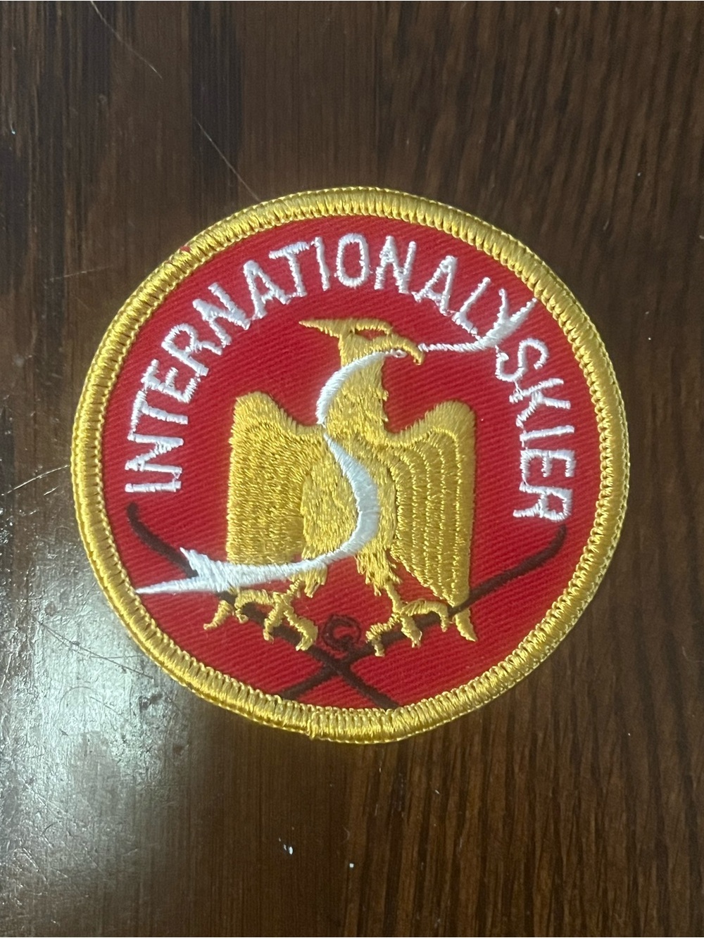 Vintage 1970’s Swiss Maid Quality Emblems International Skier Patch